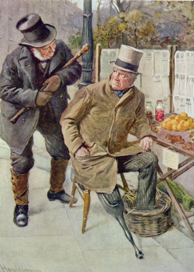 Mr Boffin and Silas Wegg, illustration for 
